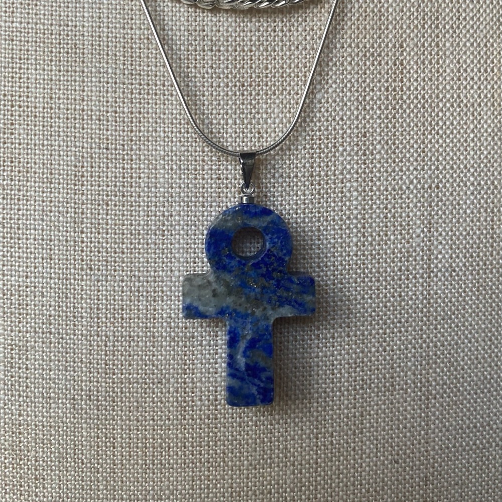 Lapis Lazuli Ankh Pendant